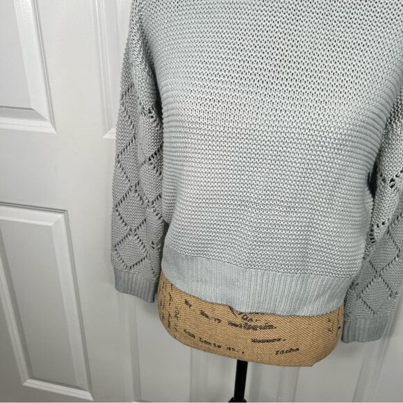 Sz XS 525 America Talia Diamond Stitch Pullover In Iceberg NWT $119 MSRP - Picture 8 of 12